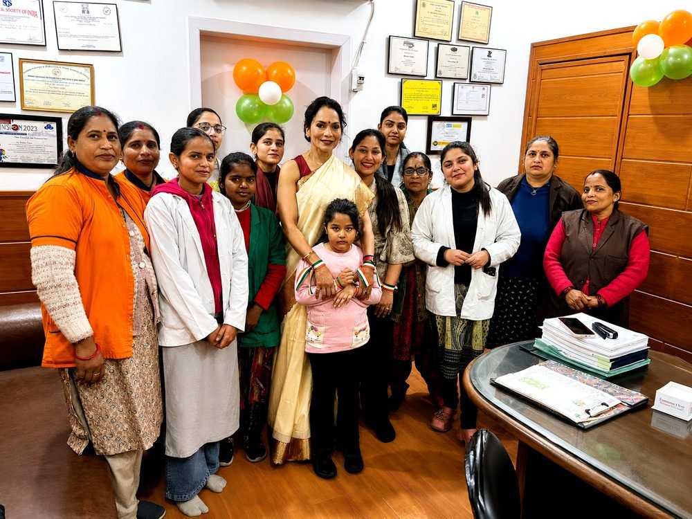 Dr. Beena Singh with the hospital team