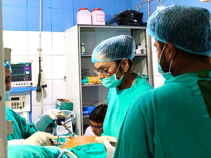 Laparoscopic Surgery in Progress