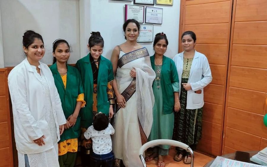 Dr. Beena Singh with hospital staff